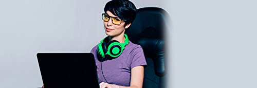 GUNNAR - Gaming Glasses - Blocks 90% Blue Light - RPG Razer Edition, Onyx, Sun Tint