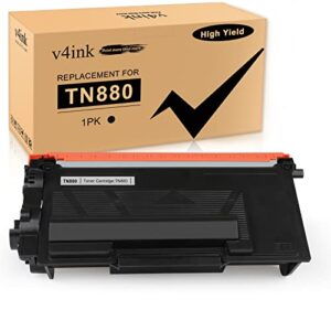 v4ink 1-pack super high yield compatible toner cartridge replacement for brother tn880 tn-880 to use with hll6200dw hll6200dwt mfcl6700dw hll6250dw hll6300dw hll6400dw mfcl6750dw l6800dw l6900dw