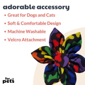 H&K Pet Pinwheel | Unity (Large) | Pride Velcro Collar Accessory for Dogs/Cats | Fun Pet Pinwheel Collar Attachment | Cute, Comfortable Pet Accessory