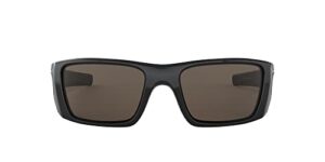 oakley men’s oo9096 fuel cell rectangular sunglasses, polished black/warm grey, 60 mm