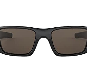 Oakley Men's OO9096 Fuel Cell Rectangular Sunglasses, Polished Black/Warm Grey, 60 mm