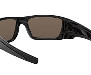 Oakley Men's OO9096 Fuel Cell Rectangular Sunglasses, Polished Black/Warm Grey, 60 mm