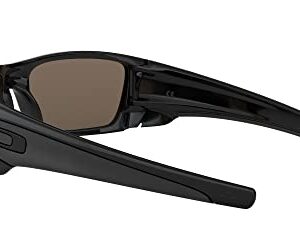 Oakley Men's OO9096 Fuel Cell Rectangular Sunglasses, Polished Black/Warm Grey, 60 mm