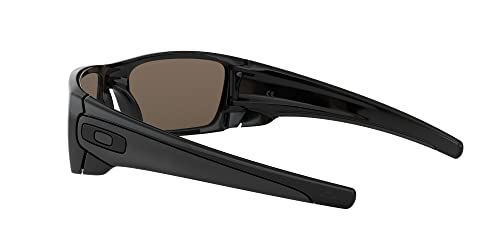 Oakley Men's OO9096 Fuel Cell Rectangular Sunglasses, Polished Black/Warm Grey, 60 mm