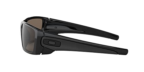 Oakley Men's OO9096 Fuel Cell Rectangular Sunglasses, Polished Black/Warm Grey, 60 mm