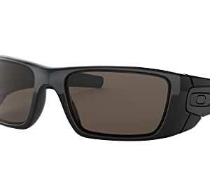 Oakley Men's OO9096 Fuel Cell Rectangular Sunglasses, Polished Black/Warm Grey, 60 mm