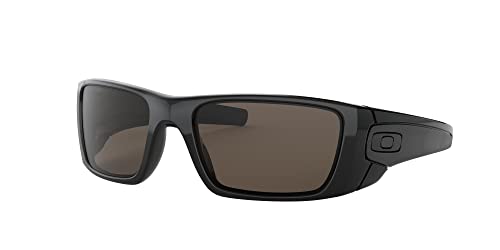 Oakley Men's OO9096 Fuel Cell Rectangular Sunglasses, Polished Black/Warm Grey, 60 mm