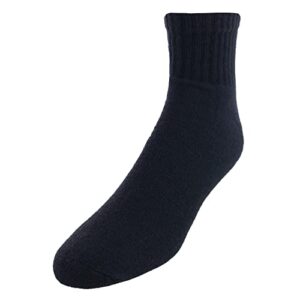 everlast men’s full cushioned quarter socks (6 pack), black