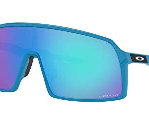 Oakley Men's OO9406 Sutro Rectangular Sunglasses, Sky/Prizm Sapphire, 37 mm