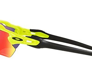 Oakley Men's OO9208 Radar Ev Path Rectangular Sunglasses, Neon Yellow/Prizm Road, 38 mm