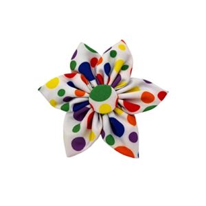 h&k pet pinwheel | happy barkday (large) | birthday velcro collar accessory for dogs/cats | fun pet pinwheel collar attachment | cute, comfortable pet accessory