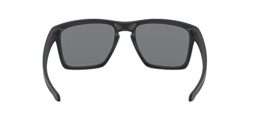 Oakley Men's OO9341 Sliver XL Rectangular Sunglasses, Matte Black/Grey Polarized, 57 mm