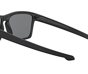 Oakley Men's OO9341 Sliver XL Rectangular Sunglasses, Matte Black/Grey Polarized, 57 mm