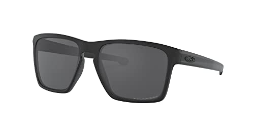 Oakley Men's OO9341 Sliver XL Rectangular Sunglasses, Matte Black/Grey Polarized, 57 mm