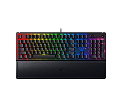 Razer BlackWidow V3 Mechanical Gaming Keyboard: Yellow Mechanical Switches - Linear & Silent - Chroma RGB Lighting - Compact Form Factor - Programmable Macro Functionality - USB Passthrough (Renewed)