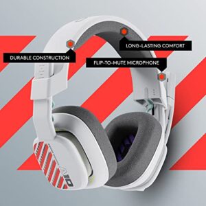 Astro A10 Gaming Headset Gen 2 Wired Headset - Over-Ear Gaming Headphones with flip-to-Mute Microphone, 32 mm Drivers, for Playstation 5/ 4, Nintendo Switch, PC, Mac - White