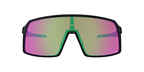 Oakley Men's OO9406 Sutro Rectangular Sunglasses, Polished Black/Prizm Snow Jade Iridium, 37 mm