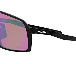 Oakley Men's OO9406 Sutro Rectangular Sunglasses, Polished Black/Prizm Snow Jade Iridium, 37 mm