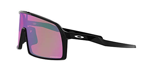 Oakley Men's OO9406 Sutro Rectangular Sunglasses, Polished Black/Prizm Snow Jade Iridium, 37 mm