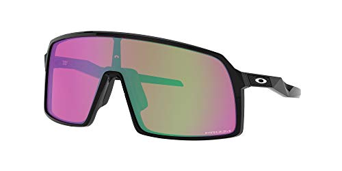 Oakley Men's OO9406 Sutro Rectangular Sunglasses, Polished Black/Prizm Snow Jade Iridium, 37 mm