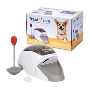 petsafe treat & train – remote treat dispensing dog training system, positive reinforcement, calm behavior, distraction avoidance, includes training dvd, target wand & remote, for dogs 6 months & up