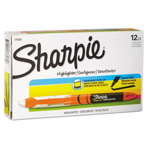 SHARPIE Liquid Highlighter, Micro Chisel Point, Fluorescent OrangeCategory: Highlighters (24676)