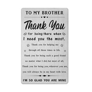 lgqdymz brother birthday card gifts, thank you brother engraved wallet card idea presents