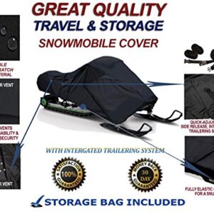 300D Snowmobile Travel and Storage Cover Compatible for 1994-1996 Polaris Indy 440 Sleds. Slush and Mud Protection