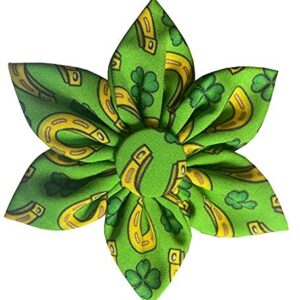 H&K Pet Pinwheel | Lucky Charm (Small) | St. Patricks Day Velcro Collar Accessory for Dogs/Cats | Fun Pet Pinwheel Collar Attachment | Cute, Comfortable Pet Accessory