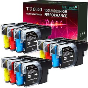 tuobo ink cartridge replacement for brother lc61 ink cartridges lc65 lc-65 lc-61 lc61 ink cartridges use with dcp-165c dcp-375cw mfc-j220 mfc-255cw mfc-j265w mfc-5490cn mfc-6490cw (3bk+3c+3m+3y)