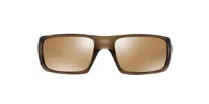 oakley men’s oo9239 crankshaft rectangular sunglasses, brown smoke/brown tungsten iridium polarized, 60 mm