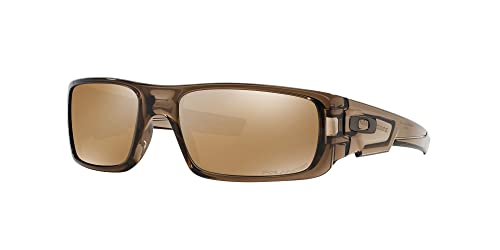 Oakley Men's OO9239 Crankshaft Rectangular Sunglasses, Brown Smoke/Brown Tungsten Iridium Polarized, 60 mm