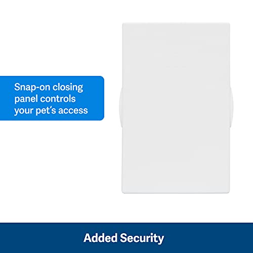 PetSafe Plastic Pet Door Large with Soft Tinted Flap, Paintable White Frame, for dogs up to 100 lb.