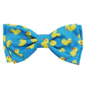 h&k bow tie for pets | lucky ducky (extra-large) | velcro bow tie collar attachment | fun bow ties for dogs & cats | cute, comfortable, and durable | huxley & kent bow tie