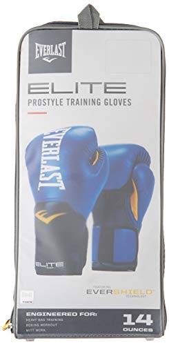 Everlast Elite Pro Style Training Gloves, Blue, 14 oz