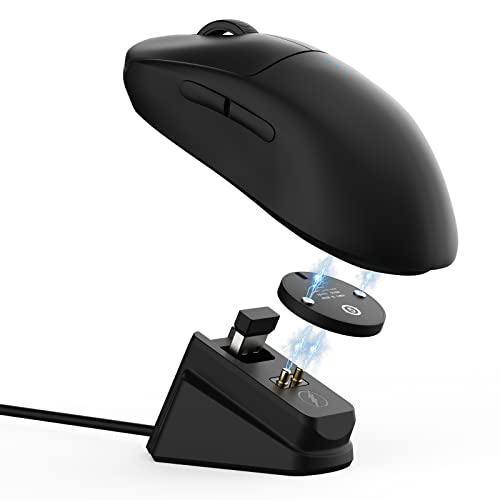 MOSHOU Mouse Wireless Charger Station Compatible with Logitech G Pro X Superlight G903h G703h G502 Lightspeed Razer DeathAdder V2 Naga Viper Basilisk Ultimate Gaming Mice Mouse Dock Station