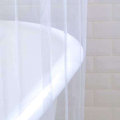 Kent & West - USA Made PEVA Shower Curtain Liner | PVC Free | Clear & Durable | Metal Grommets | 9 Gauge | Bottom Magnets | 84" W x 72" H (Extra Wide)