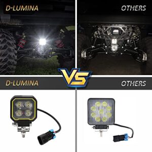 D-Lumina 28W LED Backup Reverse Light Compatible with Polaris Ranger Crew 1000 XP 2018-2021, Rear Below Cargo Bed Flood Beam Light Bar