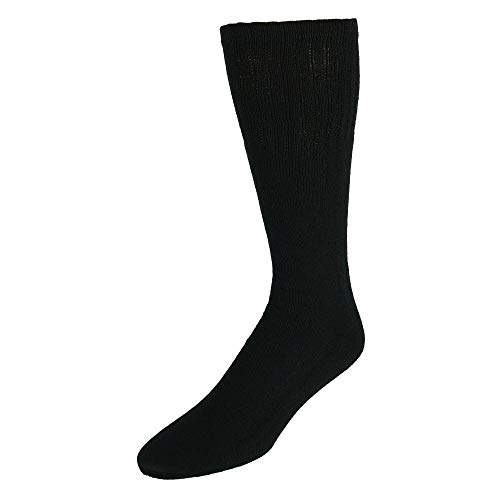 Everlast Men's Over the Calf Black Tube Socks 6 Pack