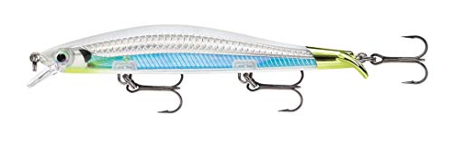 Rapala Ripstop Lure, Size 12, 4 3/4" Length, 4'-5' Depth, 1/2 oz, 3-#5 Hooks, Albino Shiner, Per 1