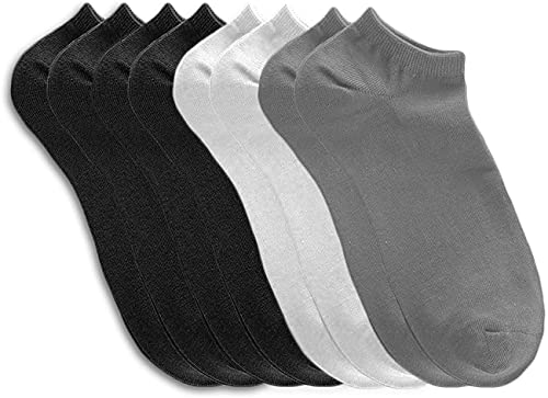 Everlast Womens No Show Athletic Ankle Socks (Pack of 7,14 or 21 pairs) (21-pack, D- Black Gray White)