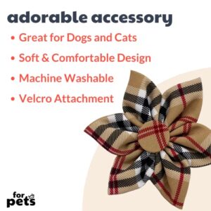 H&K Pet Pinwheel | High Street Plaid (Small) | Velcro Collar Accessory for Dogs/Cats | Fun Pet Pinwheel Collar Attachment | Cute, Comfortable Pet Accessory