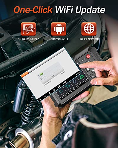 Motorcycle Diagnostic Scan Tool, OBDPROG Moto 100 Full System Scanner for Harley Honda Yamaha Victory Indian Polaris Brp, Engine ABS TPMS Auto Scan Code Reader, Oil Light Reset, 5.0 Touch Screen