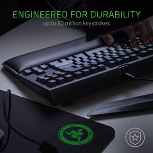 Razer BlackWidow TE Chroma v2 TKL Tenkeyless Mechanical Gaming Keyboard: Green Key Switches, Tactile & Clicky, Chroma RGB Lighting, Magnetic Wrist Rest, Programmable Macros, Classic Black