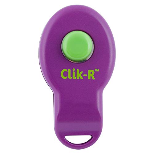 PetSafe Clik-R Dog Training Clicker - Positive Behavior Reinforcer for Pets - All Ages, Puppy and Adult Dogs - Use to Reward and Train - Training Guide Included - Purple