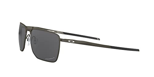 Oakley Men's OO4142 Ejector Rectangular Sunglasses, Carbon/Prizm Black Polarized, 58 mm