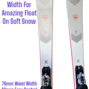 Rossignol Experience 76 Snow Skis with Bindings - Mens/Womens Downhill All Mountain Ski Package Includes Skis, Look Express Bindings, and Switchbak Goggles. (152cm)