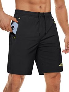 magcomsen hiking shorts for men athletic shorts men with pockets gym shorts workout shorts for men shorts casual mens running shorts black