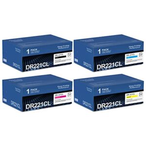 dr221cl drum unit set (4-pack, 1bk/1c/1m/1y) – vsrnk compatible dr-221cl drum cartridges replacement for brother hl-3140cw, hl-3170cdw, hl-3180cdw, mfc-9130cw, mfc-9330cdw, mfc-9340cdw printer