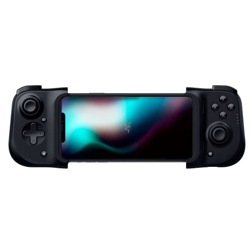 Razer Kishi Mobile Controller for iPhone iOS: Works with iPhone X, 11, 12, 13, and 13 Max - Includes 1 Month Xbox Game Pass Ultimate, xCloud, Stadia, Luna - Lightning Port Passthrough - MFi Certified